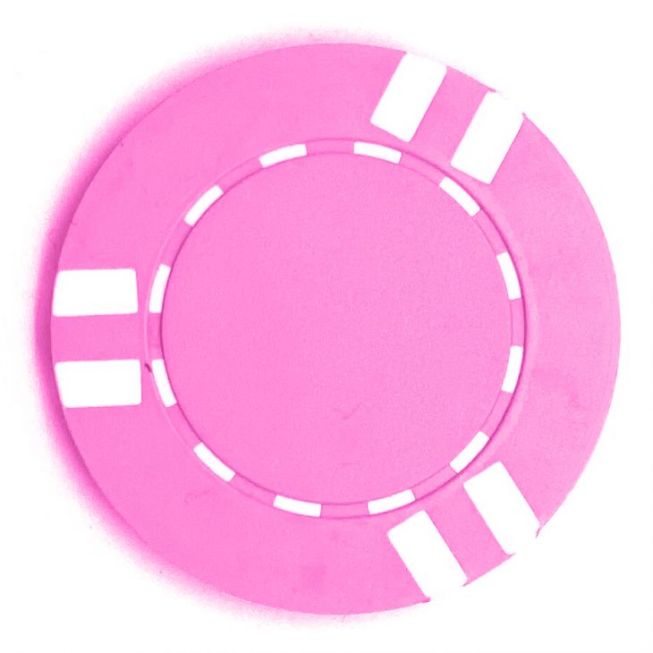 Poker Chips: 6 Stripe, 8.5 Gram, Pink main image